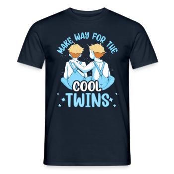 Make room for the cool twins Gemini - Men's T-Shirt - navy - Front - AI Model Male 178 light (178cm)