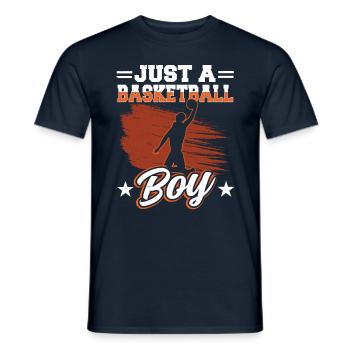 Nur Ein Basketball Junge Basketballspieler Team - Männer T-Shirt - Navy - Vorne - AI Model Male 178 light (178cm)