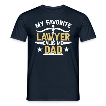 Mon avocat préféré m’appelle Papa Jurist Jura - T-shirt homme - marine - Devant - AI Model Male 178 light (178cm)