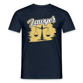 Diplôme d’avocat en droit - T-shirt homme - marine - Devant - AI Model Male 178 light (178cm)