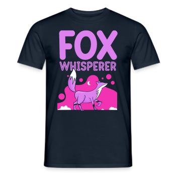 Fuchsflüsterer Fuchs Flüsterer Füchse Tier Sprüche - Männer T-Shirt - Navy - Vorne - AI Model Male 178 light (178cm)
