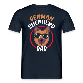 Deutscher Schäferhund Papa Haustier Liebhaber Süß - Männer T-Shirt - Navy - Vorne - AI Model Male 178 light (178cm)