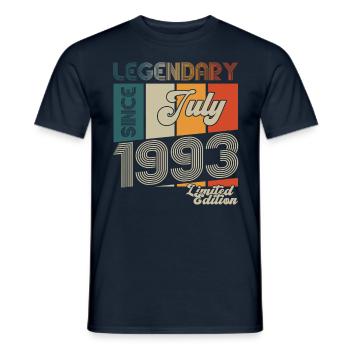 30th Birthday Man Born In July Born 1993 - Men's T-Shirt - navy - Front - AI Model Male 178 light (178cm)