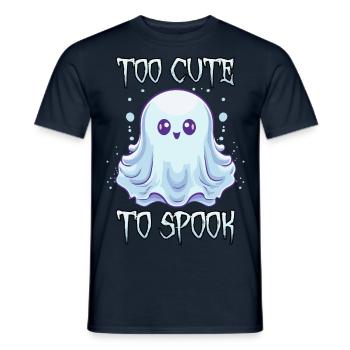 Ghost Shirt: Adorable Halloween Tee Too Cute to Sp - Men's T-Shirt - navy - Front - AI Model Male 178 light (178cm)