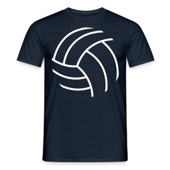 Volleyball Motiv - Männer T-Shirt - Navy - Vorne - AI Model Male 178 light (178cm)