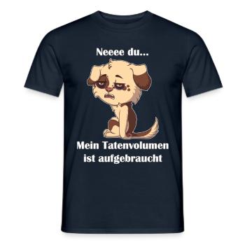 Nope, you... My volume of deeds has been used up - Men's T-Shirt - navy - Front - AI Model Male 178 light (178cm)