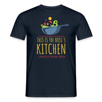 Kitchen, Funny Gift Idea for Christmas & Birthdays - Men's T-Shirt - navy - Front - AI Model Male 178 light (178cm)