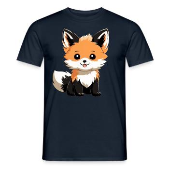 Renard mignon - T-shirt homme - marine - Devant - AI Model Male 178 light (178cm)