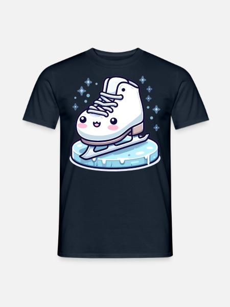 Ice Skating Kawaii - Men's T-Shirt - navy