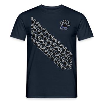 Pattes Paysage et Logo Cacahuète - T-shirt homme - marine - Devant - AI Model Male 178 light (178cm)