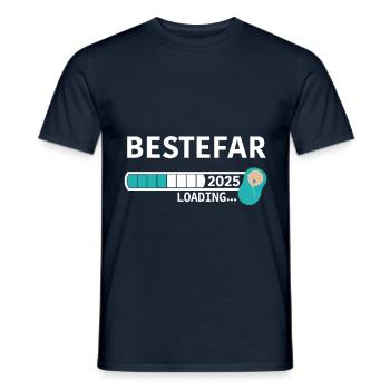 Bestefar 2025 - T-shirt homme - marine - Devant - AI Model Male 178 light (178cm)