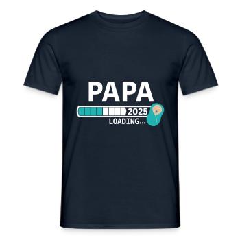 Daddy 2025 loading -For daddies-to-be 2025 - Men's T-Shirt - navy - Front - AI Model Male 178 light (178cm)