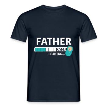 Father 2025 loading / Dad 2025 - Männer T-Shirt - Navy - Vorne - AI Model Male 178 light (178cm)