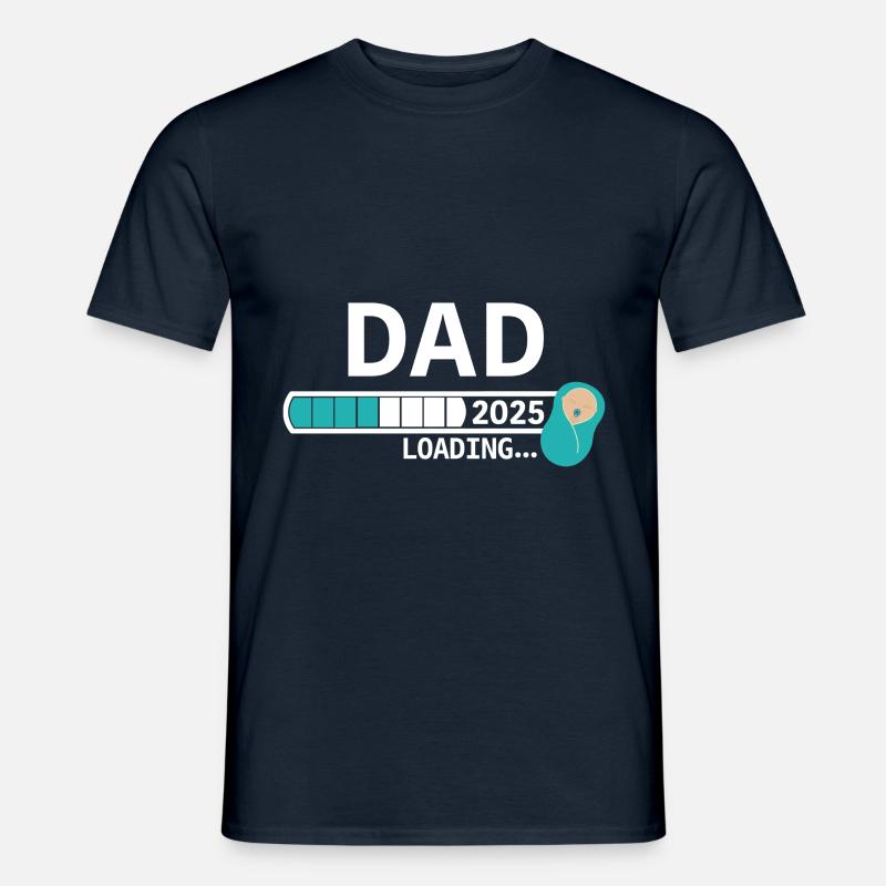 Dad 2025 loading... - Männer T-Shirt - Navy