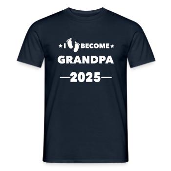 Je deviens Grand-père 2025 - T-shirt homme - marine - Devant - AI Model Male 178 light (178cm)