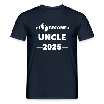 I become Uncle 2025 - Men's T-Shirt - navy - Front - AI Model Male 178 light (178cm)