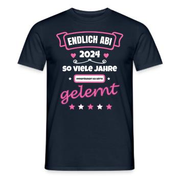 Abitur JAHRE vorgetäuscht ich hätte GELERNT - Abi - Männer T-Shirt - Navy - Vorne - AI Model Male 178 light (178cm)
