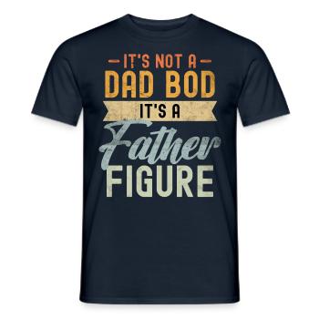 Ce n’est pas un corps de papa, c’est une figure paternelle - T-shirt homme - marine - Devant - AI Model Male 178 light (178cm)
