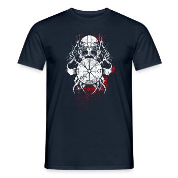 Racines païennes, Aegishjalmur, Heaume de crainte - T-shirt homme - marine - Devant - AI Model Male 178 light (178cm)