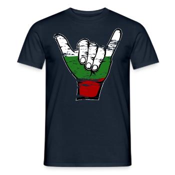 Bulgarien Flagge Surfing Symbol used - Männer T-Shirt - Navy - Vorne - AI Model Male 178 light (178cm)
