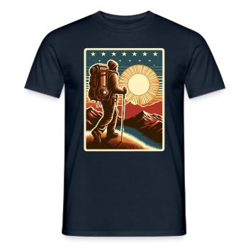 Wandern in den Bergen - Männer T-Shirt - Navy - Vorne - AI Model Male 178 light (178cm)