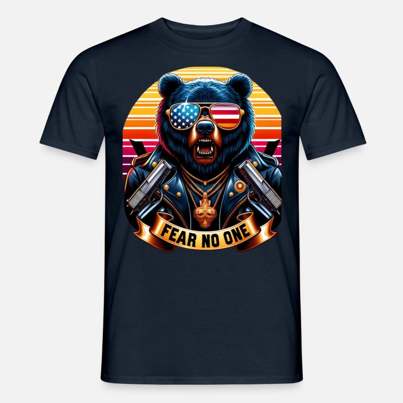 Fear No One Bear - Männer T-Shirt - Navy