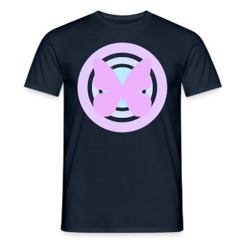 Papillon céleste violet - T-shirt homme - marine - Devant - AI Model Male 178 light (178cm)