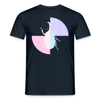 Duo Yellow Pastel Blue - Men's T-Shirt - navy - Front - AI Model Male 178 light (178cm)