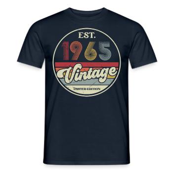 60th Birthday 60 Years Born 1965 Man Woman - Men's T-Shirt - navy - Front - AI Model Male 178 light (178cm)