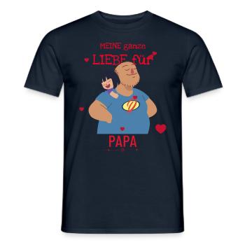 Tout mon amour pour papa - T-shirt homme - marine - Devant - AI Model Male 178 light (178cm)