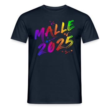 Malle 2025 Mallorca Feier Party Outfit Urlaub - Männer T-Shirt - Navy - Vorne - AI Model Male 178 light (178cm)