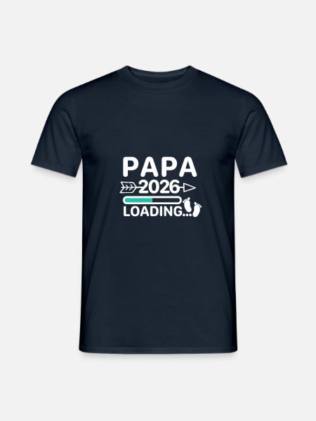Dad 2026 Baby Feet - Men's T-Shirt - navy