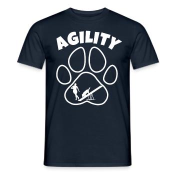 Agility Hundesport - T-shirt homme - marine - Devant - AI Model Male 178 light (178cm)