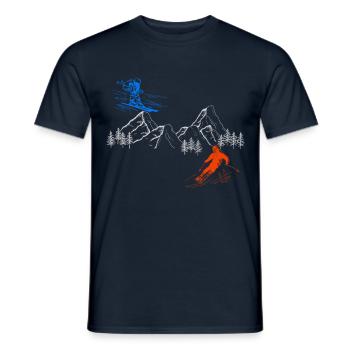 Ski In Ski Out - T-shirt homme - marine - Devant - AI Model Male 178 light (178cm)