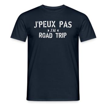 J peux pas j ai Road trip - T-shirt homme - marine - Devant - AI Model Male 178 light (178cm)