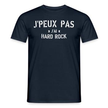 J peux pas j ai hard rock - T-shirt homme - marine - Devant - AI Model Male 178 light (178cm)