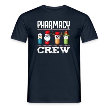 Pharmacy Crew Pharmacy Pills Noël Pharmazi - T-shirt homme - marine - Devant - AI Model Male 178 light (178cm)