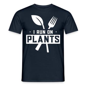 Ich Werde Von Pflanzen Angetrieben Pflanze Gemüse - Männer T-Shirt - Navy - Vorne - AI Model Male 178 light (178cm)