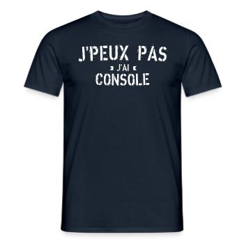 J peux pas j ai console - T-shirt homme - marine - Devant - AI Model Male 178 light (178cm)