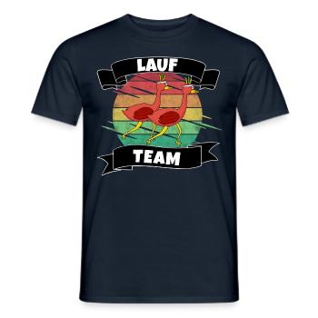 Lauf Team für Gruppen Marathon oder Gruppen Sport - Männer T-Shirt - Navy - Vorne - AI Model Male 178 light (178cm)
