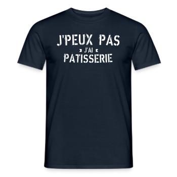 J peux pas j ai Pâtisserie - T-shirt homme - marine - Devant - AI Model Male 178 light (178cm)