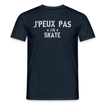 J peux pas j ai Skate - T-shirt homme - marine - Devant - AI Model Male 178 light (178cm)
