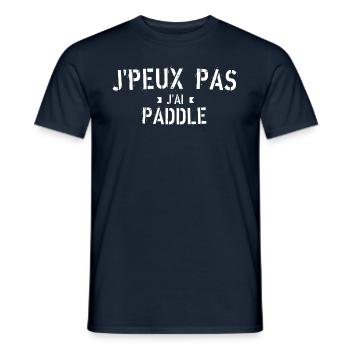 J'Peux pas j'ai Paddle - T-shirt homme - marine - Devant - AI Model Male 178 light (178cm)