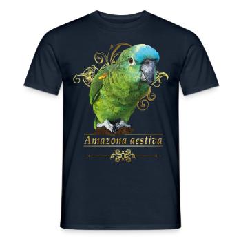 Amazona mit blauer Front - Männer T-Shirt - Navy - Vorne - AI Model Male 178 light (178cm)