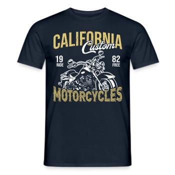California Custom Motorcycles - Männer T-Shirt - Navy - Vorne - AI Model Male 178 light (178cm)
