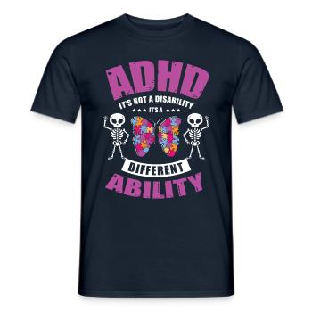 Adhs Es Ist Eine Andere Behinderung - Männer T-Shirt - Navy - Vorne - AI Model Male 178 light (178cm)