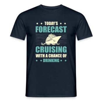 Cruise with the chance of a drinking holiday - Men's T-Shirt - navy - Front - AI Model Male 178 light (178cm)