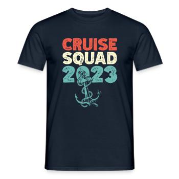 Cruise Squad 2023 Boat Trips Holiday Cruise - Men's T-Shirt - navy - Front - AI Model Male 178 light (178cm)
