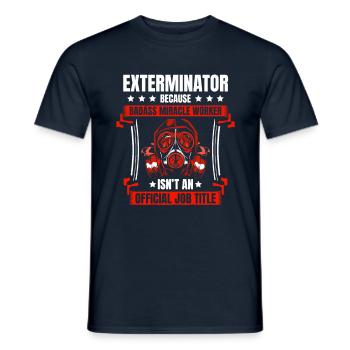 Schädlingsbekämpfungsexperte Bugs Exterminator - Männer T-Shirt - Navy - Vorne - AI Model Male 178 light (178cm)