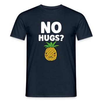 No Hugs Cute Pineapple Lover Tropical Fruit - Men's T-Shirt - navy - Front - AI Model Male 178 light (178cm)